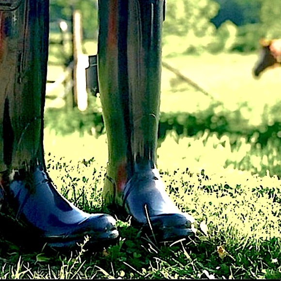 NEW Hunter Refined Original Tall Wellington Black Gloss Rain Waterproof Boot - Picture 12 of 14